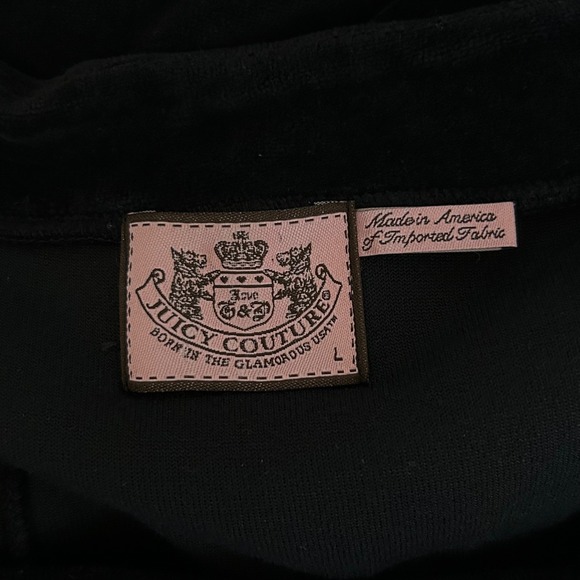 Y2K Juicy Couture USA Vintage Black Velvet Dress Gold Button Square Neck Size L - Picture 3 of 12